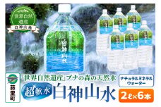白神山水（2L×6本） 水 ミネラルウォーター