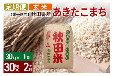 《定期便2ヶ月》 あきたこまち 玄米 30kg（30kg×1袋） 秋田県産 令和5年産