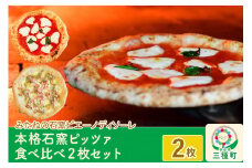 本格石窯ピッツァ食べ比べ２枚セット[ マルゲリータ きのことベーコンの塩ピッツァ ] ピザ 冷凍