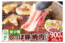 かわい農場「中ヨークシャー交雑種」焼肉セットB（豚肉3種類、2～3人分）合計900g しっぽ豚