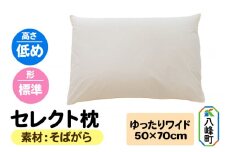 セレクト枕 そばがら ゆったりワイド 低め 標準タイプ