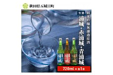【生酒】純米吟醸無濾過原酒「浦城」「赤浦城」「青浦城」720ml 各1本