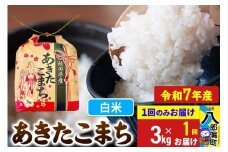 【新米】 あきたこまち 3kg×1袋【白米】令和7年産 秋田県産 こまちライン
