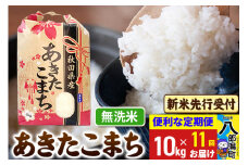 《令和7年産 新米受付》《定期便11ヶ月》あきたこまち 10kg【無洗米】 秋田県産 こまちライン