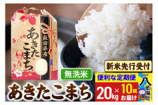 《令和7年産 新米受付》《定期便10ヶ月》あきたこまち 20kg【無洗米】 秋田県産 こまちライン