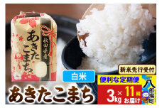 《令和7年産 新米受付》《定期便11ヶ月》あきたこまち 3kg×1袋【白米】令和7年産 秋田県産 こまちライン