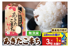 《令和7年産 新米受付》あきたこまち 3kg×1袋【無洗米】令和7年産 秋田県産 こまちライン