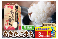 《令和7年産 新米受付》あきたこまち 3kg×1袋【無洗米】令和7年産 秋田県産 こまちライン