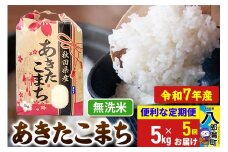 《定期便5ヶ月》【新米】 あきたこまち 5kg【無洗米】令和7年産 秋田県産 こまちライン