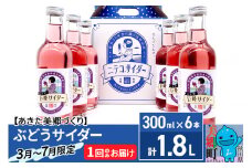 《期間限定》ニテコぶどうサイダー6本セット 巨峰使用 あきた美郷づくり
