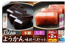 ようかん味比べセット（本練・しそ）各1本（350g以上×2本）ゆうパケット