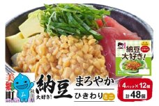 ヤマダフーズ 納豆大好きまろやか ひきわり ミニ 4パック×12個（計48個）