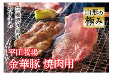 山形の極み 平田牧場 金華豚 焼肉用 F2Y-0307
