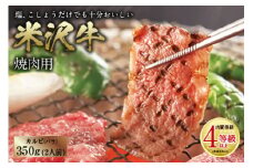 米沢牛 焼肉用 肉質等級：4等級(B.M.S.No.5)以上 F2Y-0858
