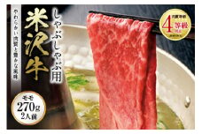 米沢牛 しゃぶしゃぶ用 肉質等級：4等級(B.M.S.No.5)以上 F2Y-0862
