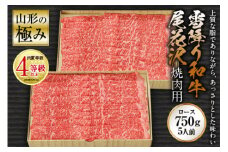 雪降り和牛尾花沢 しゃぶしゃぶ用 肉質等級：4等級(B.M.S.No.5)以上 F2Y-0895