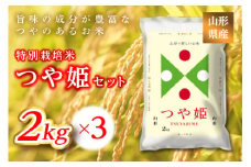 《ふるさとの極み》山形県産 つや姫セット 6kg(2kg×3)  米 お米 コメ ごはん ご飯 食品 山形県 F2Y-1176