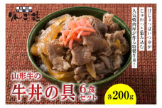 《りんご苑》山形牛の牛丼の具 6食セット F2Y-1700