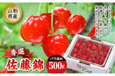 《先行予約 2025年度発送》佐藤錦 秀選バラ詰め【500g】 FSY-2205