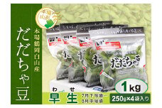 《先行予約 2025年度発送》 鶴岡白山産 だだちゃ豆(早生) 1kg  豆類 豆 野菜 食品 山形県 FSY-0142
