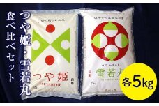 令和6年度産米 山形県産つや姫・雪若丸食べ比べセット F2Y-4083