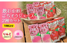 飲む山形 ごちそうジュース 2種セット 18本入り F2Y-2250