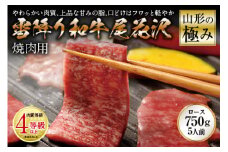 山形の極み 雪降り和牛尾花沢 焼肉用 肉質等級：4等級(B.M.S.No.5)以上 F2Y-2524