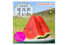 《2025年産先行受付》山形県産【尾花沢すいか・東部限定】 2L 約7kg  スイカ すいか 西瓜 デザート フルーツ 果物 くだもの 果実 食品 山形県 FSY-0012