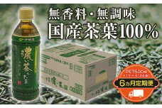 6か月定期便 お～いお茶 濃い茶 PET 500ml 1ケース（24本）【機能性表示食品】合計144本 F2Y-3349
