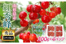 《先行予約 2024年度発送》山形県産さくらんぼ紅秀峰800g（200g×4パック） FSY-0396