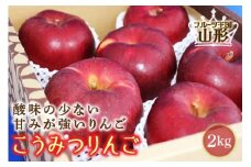 【先行予約 2024年度発送】フルーツ王国山形 こうみつりんご 2kg  りんご リンゴ 林檎 デザート フルーツ 果物 くだもの 果実 食品 山形県 FSY-0856