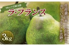 【先行予約 2024年度発送】フルーツ王国山形♪ ラ・フランス秀品 3kg  なし ナシ 梨 デザート フルーツ 果物 くだもの 果実 食品 山形県 FSY-0858