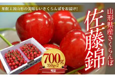 《先行予約 2026年6月上旬発送》山形県産さくらんぼ佐藤錦 秀品 L玉 700gパック 化粧箱入り FSY-2198