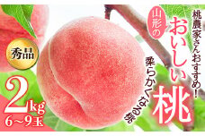 桃農家さんおすすめ！山形のおいしい桃（柔らかくなる桃2kg）  もも モモ 桃 デザート フルーツ 果物 くだもの 果実 食品 山形県 FSY-0172