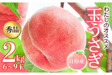 《先行予約 2025年発送》～わたしのオススメ～山形産もも2kg「玉うさぎ」  もも モモ 桃 デザート フルーツ 果物 くだもの 果実 食品 山形県 FSY-0174