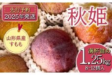 《先行予約》2025年度発送 すもも（秋姫）約1.25kg 箱 満杯詰め FSY-0349