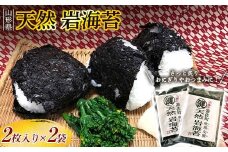 山形県産 天然 岩海苔 2枚入り×2袋 F2Y-3401