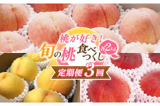 【2026年先行予約 定期便3回】 桃が好き！旬の桃食べつくし定期便 各2kg FSY-2388