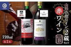 山形の地ワイン 2蔵セット 赤ワイン 各720ml（タイプB） F2Y-3527