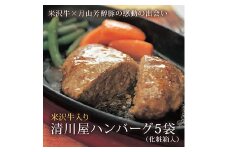 米沢牛入清川屋ハンバーグ 5袋(化粧箱入) F2Y-3612