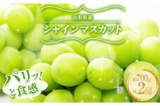 山形県産 シャインマスカット 約700g×2房 FSY-2485