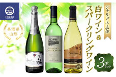 美酒県山形 シャルドネ主体 白ワイン＆スパークリングワイン 3本セット F2Y-3599