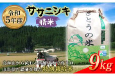 令和5年産 ササニシキ 精米9kg 特別栽培米 F2Y-3653