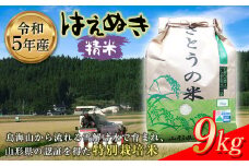 令和5年産 はえぬき 精米9kg 特別栽培米 F2Y-3654