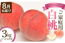 【先行予約 2025年度発送】♪フルーツ王国山形♪ご家庭用白桃８月お届け  もも モモ 桃 デザート フルーツ 果物 くだもの 果実 食品 山形県 FSY-1128