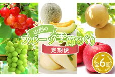 《先行予約 2025年度発送》YN6 山形のフルーツ季節めぐり定期便 6回配送 FSY-1824