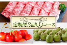 【先行予約 2024年度発送】♪フルーツ牛肉王国山形♪定期便3回 Iコース FSY-1121