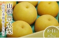 豊水梨　約8玉～約14玉 約5kg 【2025年9月から発送】  なし ナシ 梨 デザート フルーツ 果物 くだもの 果実 食品 山形県 FSY-1075