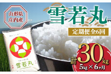 【定期便】山形県産 雪若丸 5kg×6ヶ月連続（計30kg） F2Y-3638