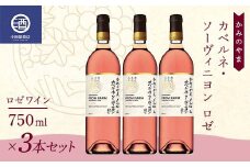 3本セット かみのやま メルロー&カベルネ ロゼワイン サントリー 750ml F2Y-3822